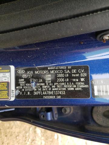 Photo 10 from auction – 2017 KIA FORTE LX with VIN 3KPFL4A78HE137453