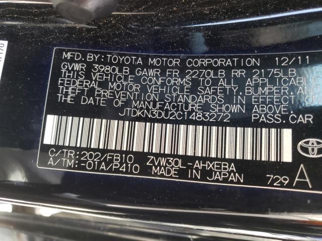 Фото 10 с аукциона – 2012 TOYOTA PRIUS с VIN JTDKN3DU2C1483272