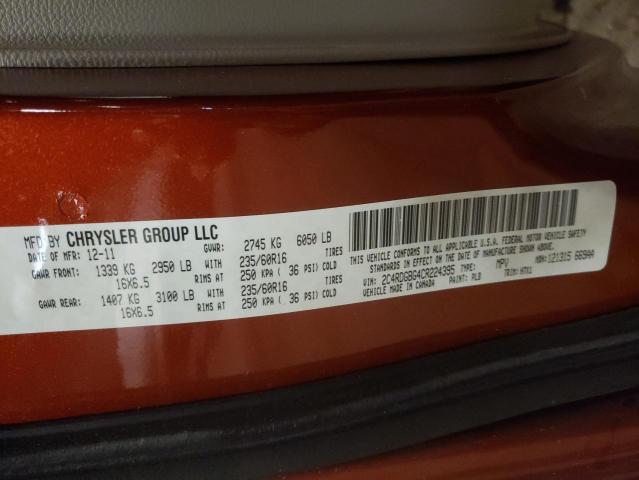 Photo 10 from auction – 2012 DODGE GRAND CARA with VIN 2C4RDGBG4CR224395