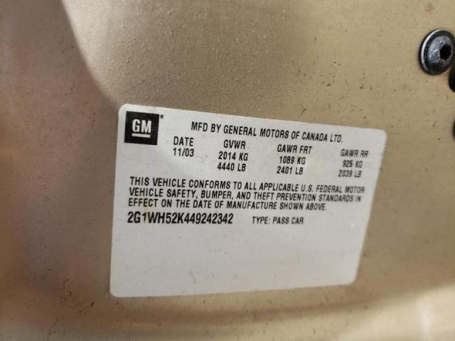 Photo 10 from auction – 2004 CHEVROLET IMPALA LS with VIN 2G1WH52K449242342
