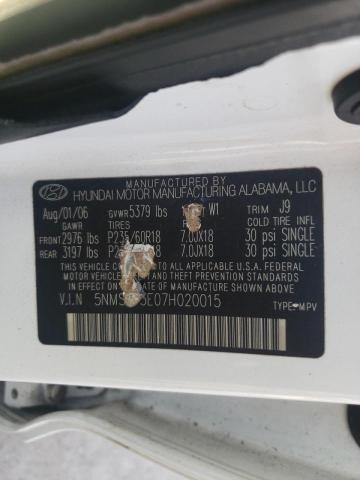 Photo 10 from auction – 2007 HYUNDAI SANTA FE S with VIN 5NMSH13E07H020015