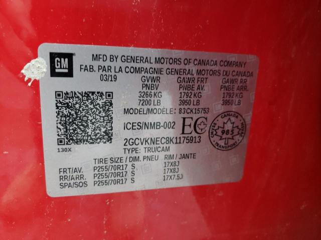 Photo 10 from auction – 2019 CHEVROLET SILVERADO with VIN 2GCVKNEC8K1175913