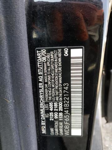 Photo 10 from auction – 2001 MERCEDES-BENZ E 320 with VIN WDBJF65J41B221743
