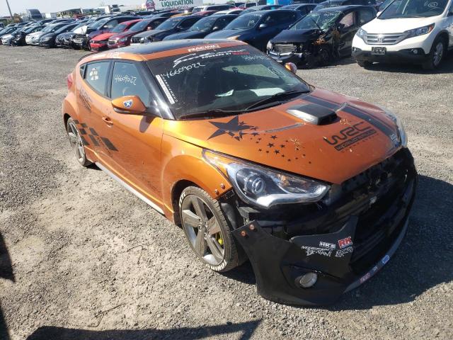 HYUNDAI VELOSTER T 2013 with VIN KMHTC6AE0DU144885 - Photo from auction