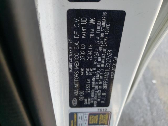 Photo 10 from auction – 2020 KIA FORTE FE with VIN 3KPF24AD1LE227528