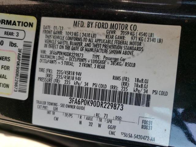 Photo 10 from auction – 2013 FORD FUSION TIT with VIN 3FA6P0K90DR229873