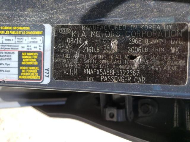 Photo 10 from auction – 2015 KIA FORTE EX with VIN KNAFX5A88F5322367