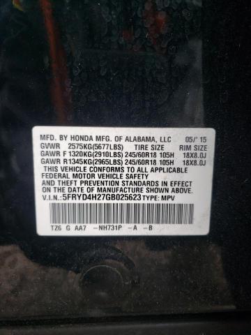 Photo 10 from auction – 2016 ACURA MDX with VIN 5FRYD4H27GB025623