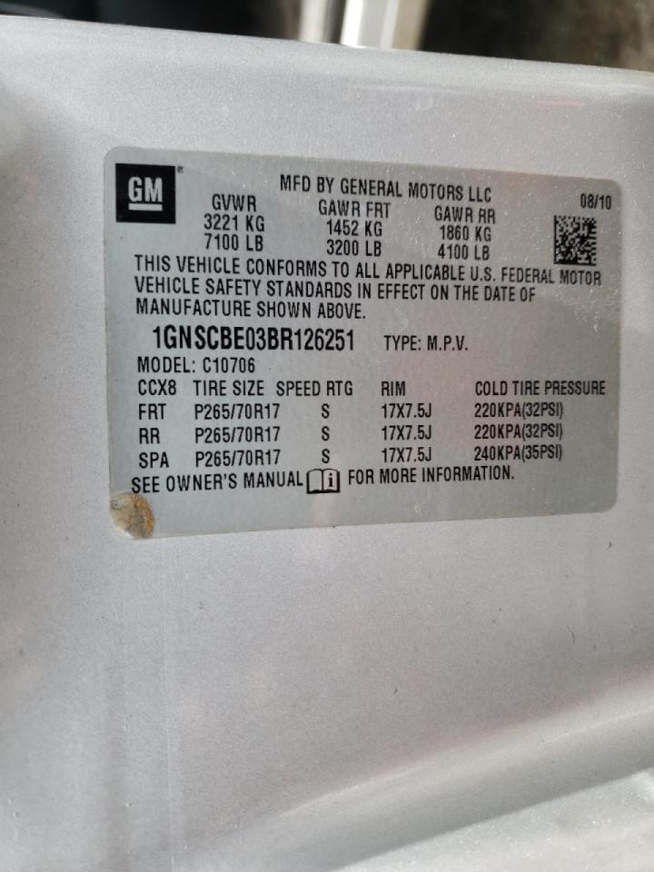 Photo 20 from auction – 2011 CHEVROLET TAHOE C150 with VIN 1GNSCBE03BR126251