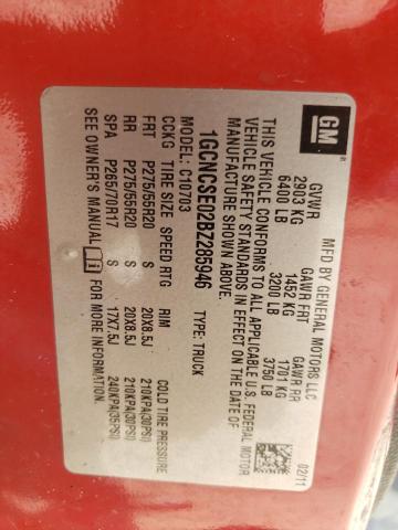 Photo 10 from auction – 2011 CHEVROLET SILVERADO with VIN 1GCNCSE02BZ285946