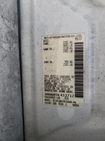 Photo 10 from auction – 2017 NISSAN MAXIMA 3.5 with VIN 1N4AA6AP7HC453712
