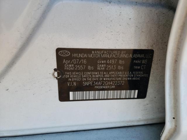 Photo 10 from auction – 2016 HYUNDAI SONATA SPO with VIN 5NPE34AF2GH422372