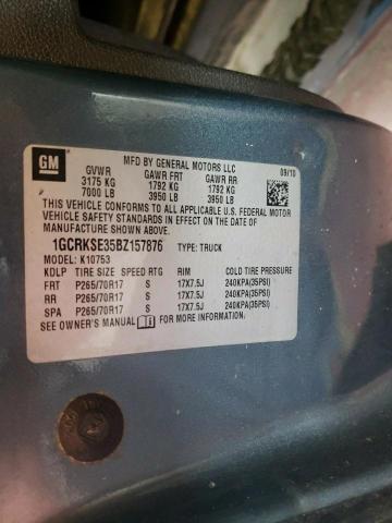 Photo 10 from auction – 2011 CHEVROLET SILVERADO with VIN 1GCRKSE35BZ157876