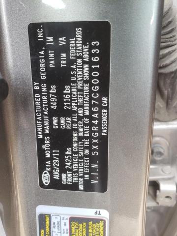 Photo 10 from auction – 2012 KIA OPTIMA SX with VIN 5XXGR4A67CG001633