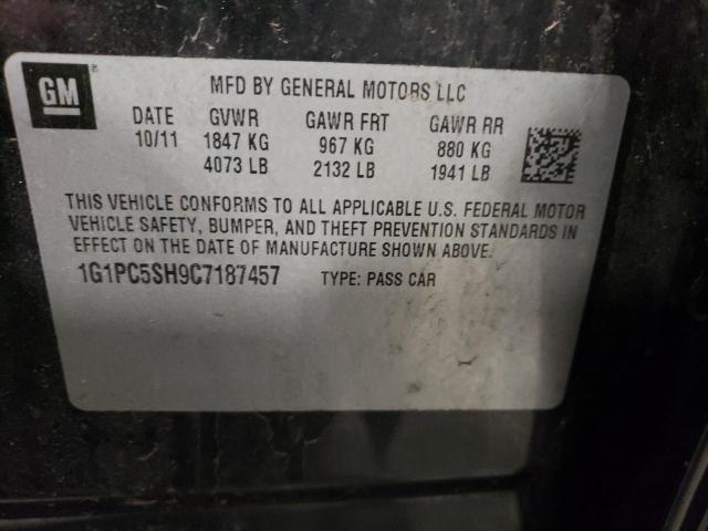 Photo 10 from auction – 2012 CHEVROLET CRUZE LS with VIN 1G1PC5SH9C7187457