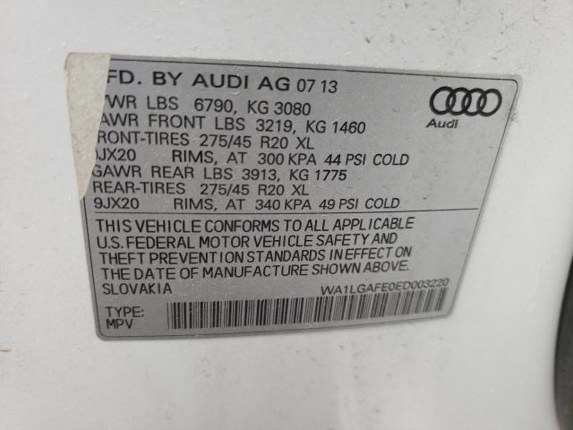 Photo 10 from auction – 2014 AUDI Q7 PREMIUM with VIN WA1LGAFE0ED003220