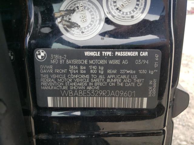 Photo 10 from auction – 1994 BMW 318 IS with VIN WBABE5329RJA09601