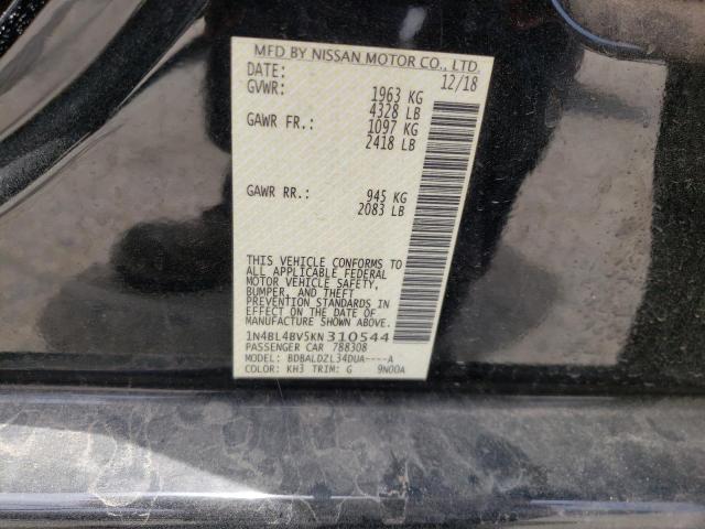 Photo 10 from auction – 2019 NISSAN ALTIMA S with VIN 1N4BL4BV5KN310544
