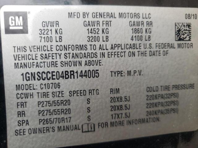 Photo 10 from auction – 2011 CHEVROLET TAHOE C150 with VIN 1GNSCCE04BR144005