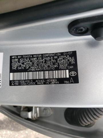 Photo 10 from auction – 2007 TOYOTA CAMRY CE with VIN JTNBE46K573093192