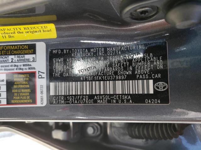 Photo 10 from auction – 2014 TOYOTA CAMRY L with VIN 4T1BF1FK1EU379897