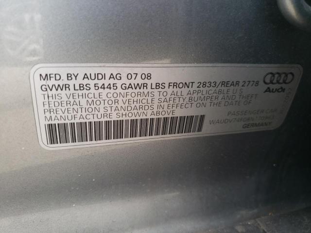 Photo 10 from auction – 2008 AUDI A6 4.2 QUA with VIN WAUDV74F08N170963