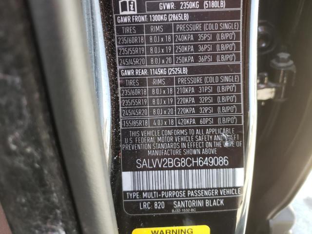 Photo 10 from auction – 2012 LAND ROVER RANGE ROVE with VIN SALVV2BG8CH649086