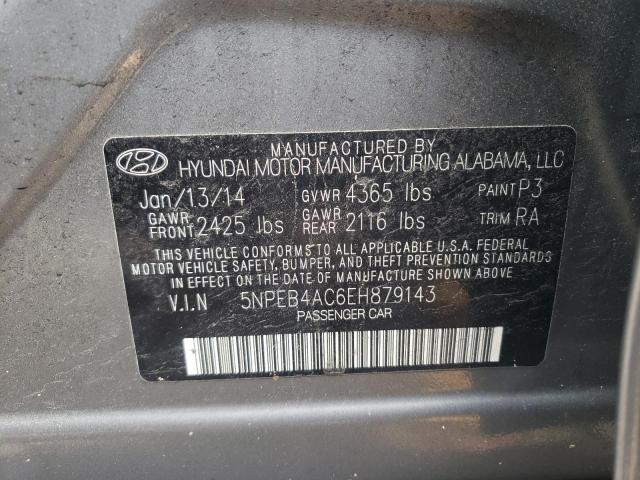 Photo 10 from auction – 2014 HYUNDAI SONATA GLS with VIN 5NPEB4AC6EH879143
