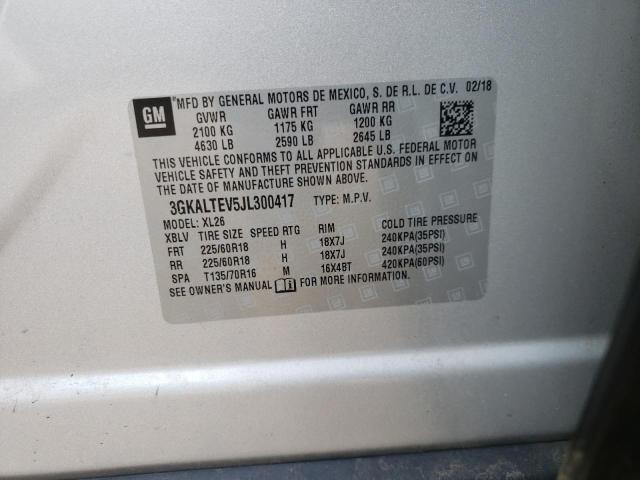 Photo 10 from auction – 2018 GMC TERRAIN SL with VIN 3GKALTEV5JL300417