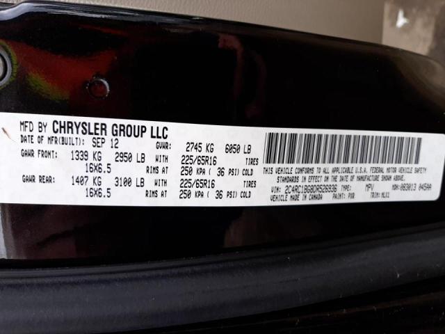 Photo 10 from auction – 2013 CHRYSLER TOWN & COU with VIN 2C4RC1BG8DR526936