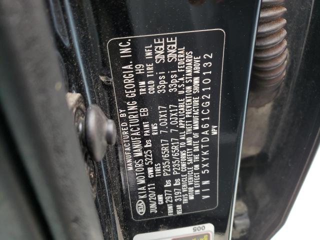 Photo 10 from auction – 2012 KIA SORENTO BA with VIN 5XYKTDA61CG210132