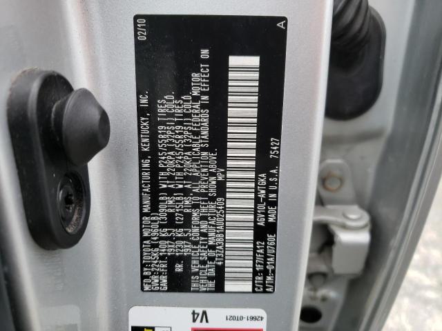 Photo 10 from auction – 2010 TOYOTA VENZA with VIN 4T3ZA3BB1AU025409