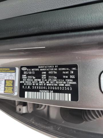 Photo 10 from auction – 2016 KIA OPTIMA EX with VIN 5XXGU4L33GG032563