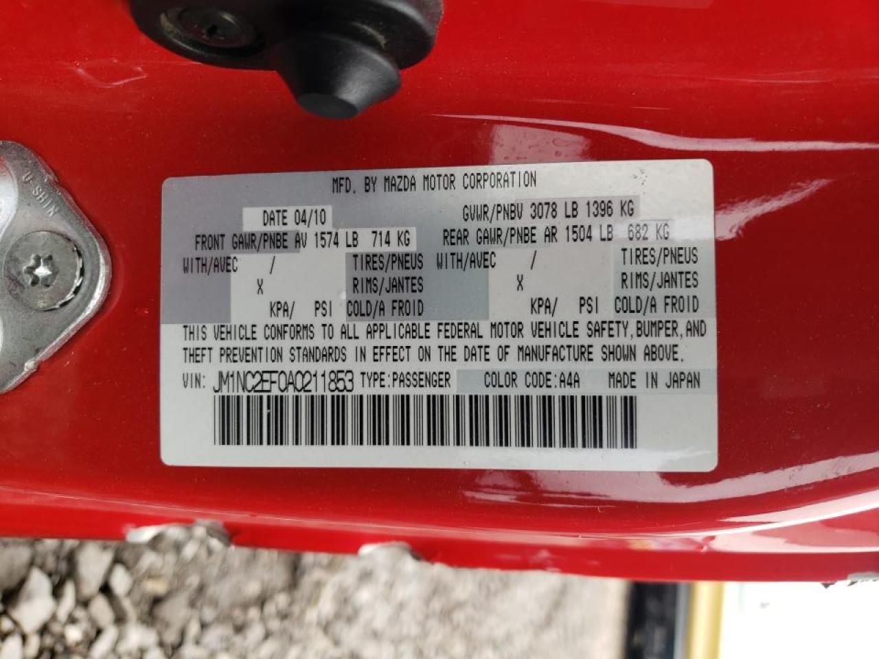صورة رقم 10 من المزاد - 2010 MAZDA MX-5 MIATA مع VIN JM1NC2EF0A0211853