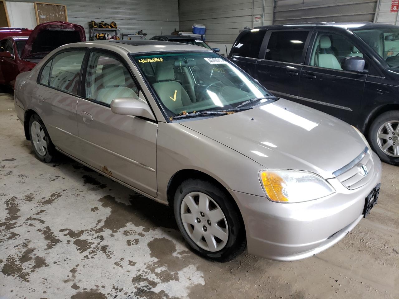 HONDA CIVIC EX 2002 with VIN 1HGES26822L076573 - Photo from auction