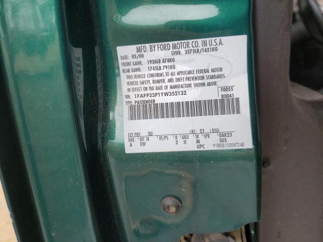 Photo 10 from auction – 2000 FORD FOCUS with VIN 1FAFP33P1YW352132