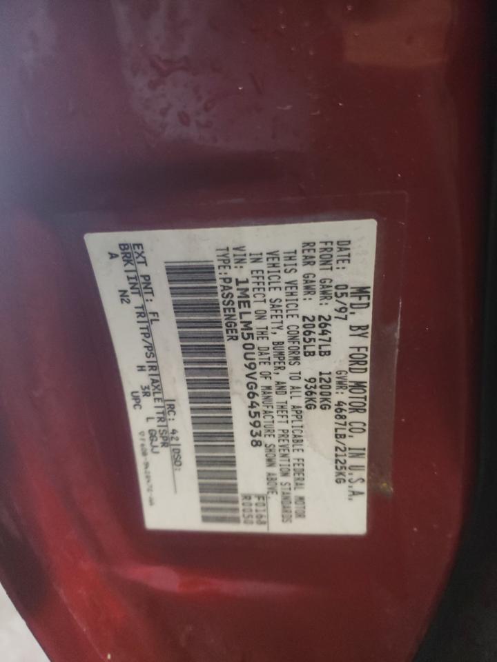 Photo 10 from auction – 1997 MERCURY SABLE GS with VIN 1MELM50U9VG645938
