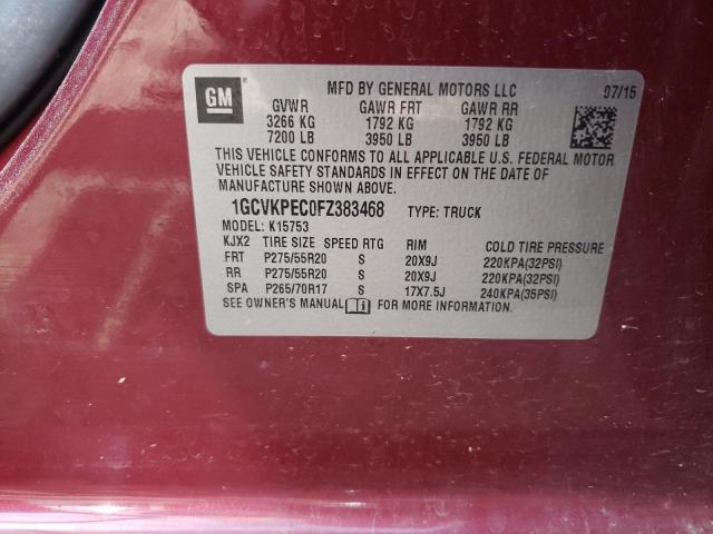 Photo 10 from auction – 2015 CHEVROLET SILVERADO with VIN 1GCVKPEC0FZ383468