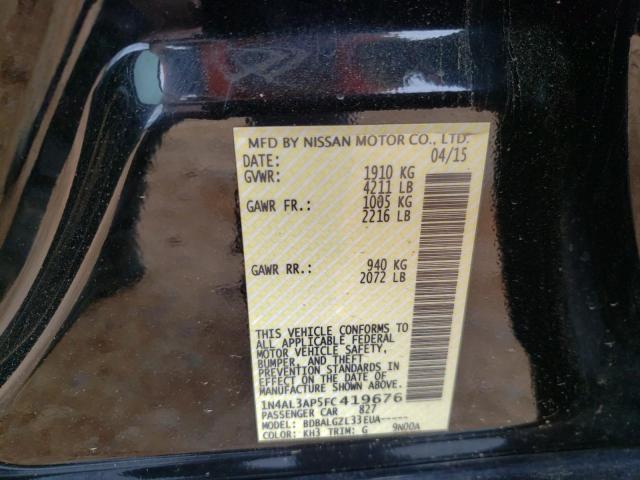 Photo 10 from auction – 2015 NISSAN ALTIMA 2.5 with VIN 1N4AL3AP5FC419676