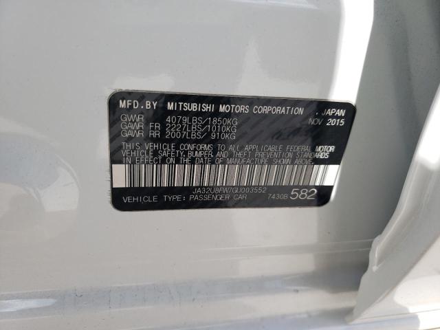 Photo 10 from auction – 2016 MITSUBISHI LANCER GT with VIN JA32U8FW7GU003552