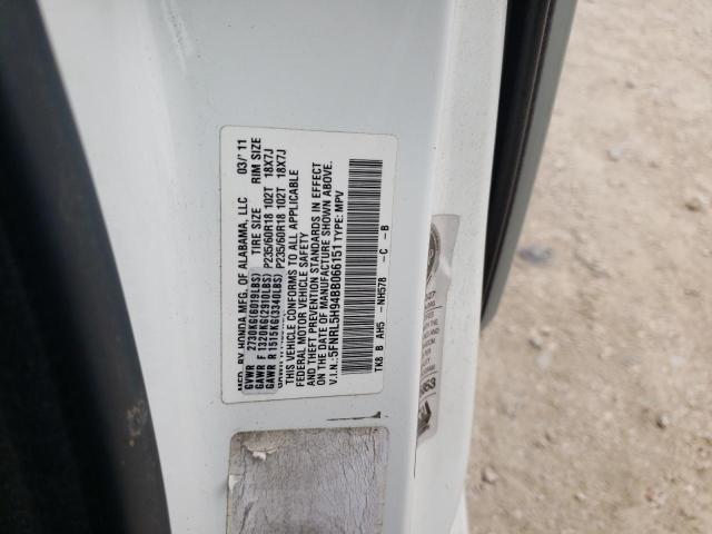 HONDA ODYSSEY TO 2011 with VIN 5FNRL5H94BB066151 - Photo from auction