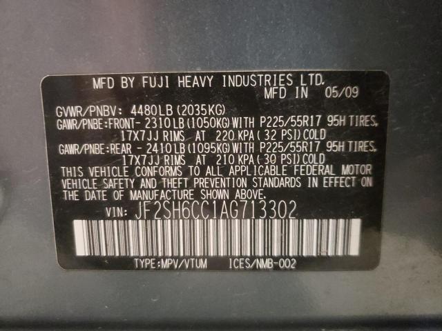 Photo 10 from auction – 2010 SUBARU FORESTER 2 with VIN JF2SH6CC1AG713302