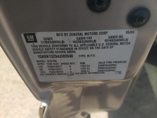 Photo 10 from auction – 2004 GMC YUKON with VIN 1GKEK13Z94J302648