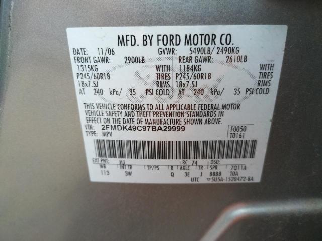 صورة رقم 10 من المزاد - 2007 FORD EDGE SEL P مع VIN 2FMDK49C97BA29999