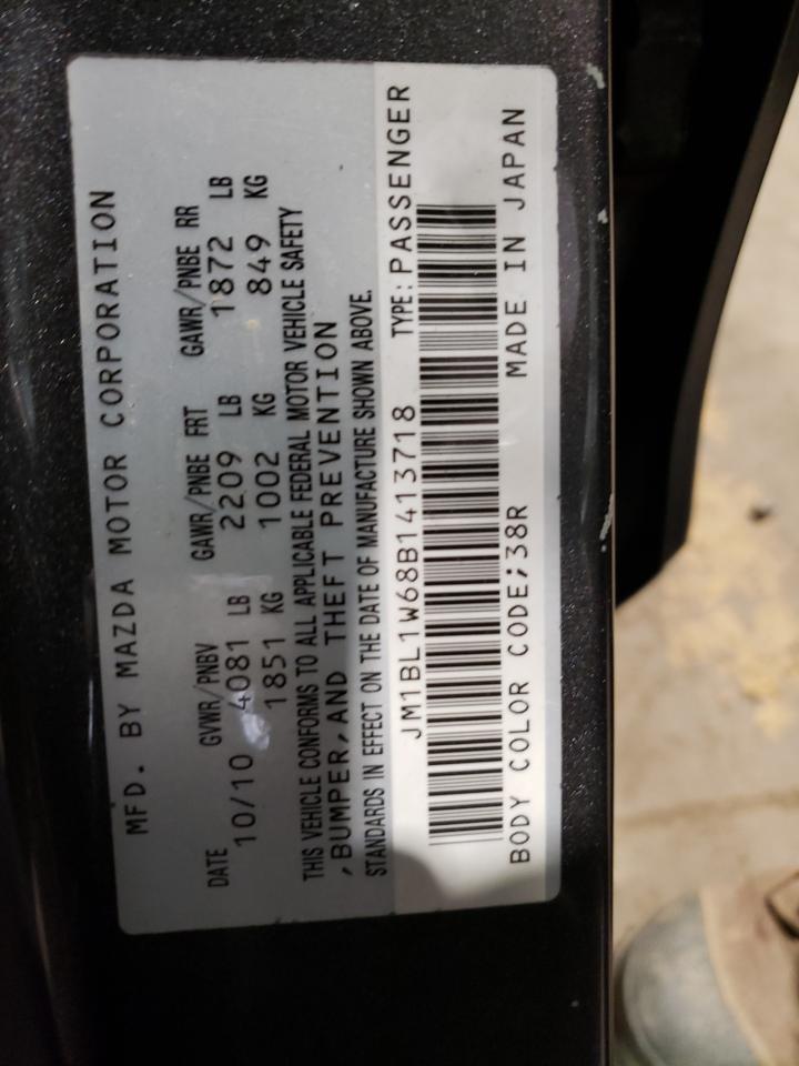 Photo 10 from auction – 2011 MAZDA 3 S with VIN JM1BL1W68B1413718