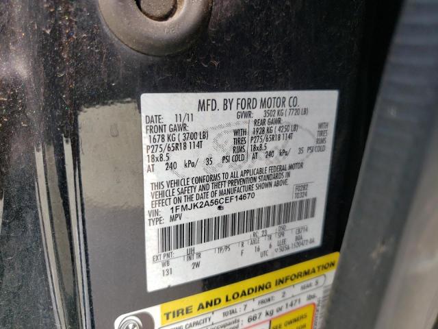 Photo 10 from auction – 2012 FORD EXPEDITION with VIN 1FMJK2A56CEF14670