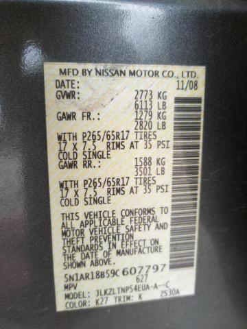 Photo 10 from auction – 2009 NISSAN PATHFINDER with VIN 5N1AR18B59C607797