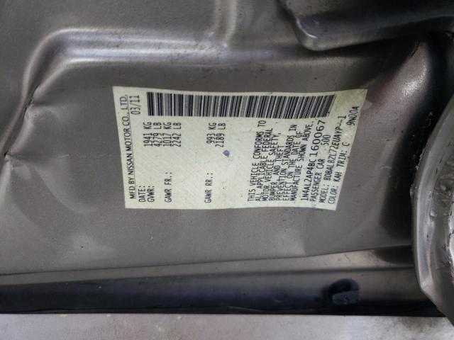 Photo 10 from auction – 2011 NISSAN ALTIMA with VIN 1N4AL2AP4BC160067