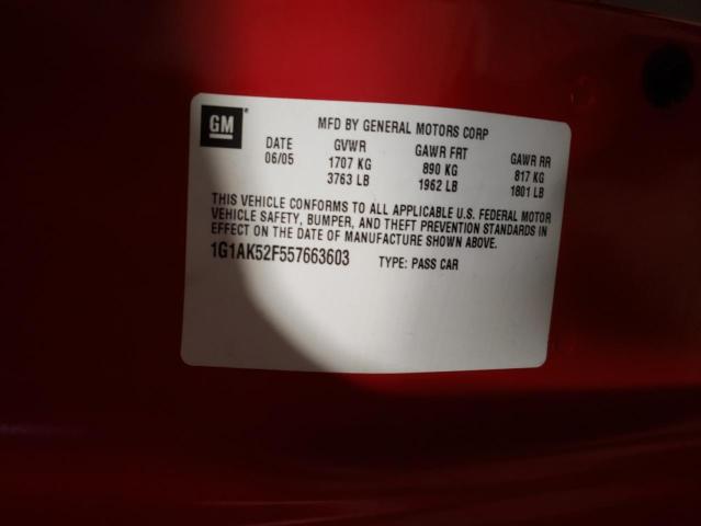 Photo 10 from auction – 2005 CHEVROLET COBALT with VIN 1G1AK52F557663603