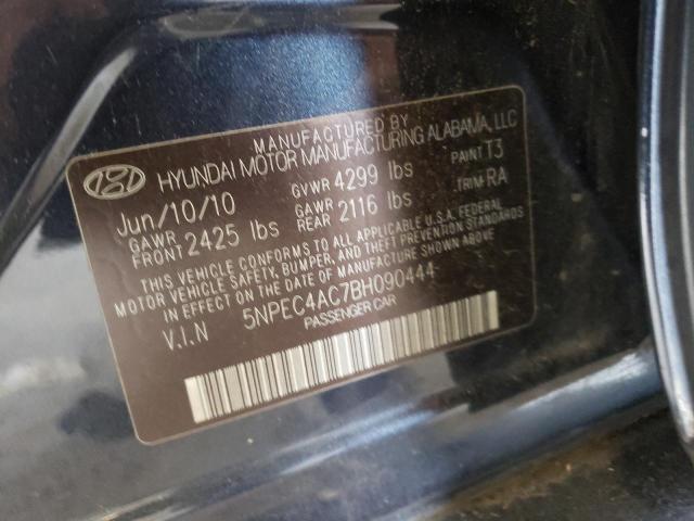 Photo 10 from auction – 2011 HYUNDAI SONATA SE with VIN 5NPEC4AC7BH090444